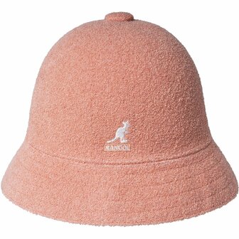 kangol bucket hat casual bermuda peach pink