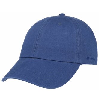stetson rector cotton baseball cap denim blauw