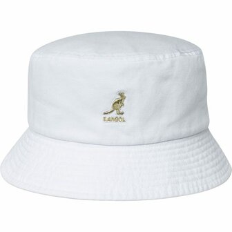 kangol bucket hat washed cotton white
