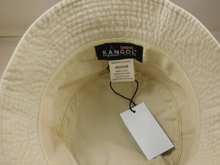 kangol bucket hat washed cotton khaki