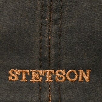 stetson hatteras newsboy cap old coated cotton brown