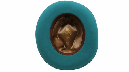 borsalino fedora qs binded brim turquoise