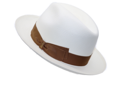 borsalino fedora fino panama white caramel