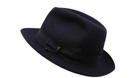 borsalino fedora qs cut brim 6 5 cm zwart