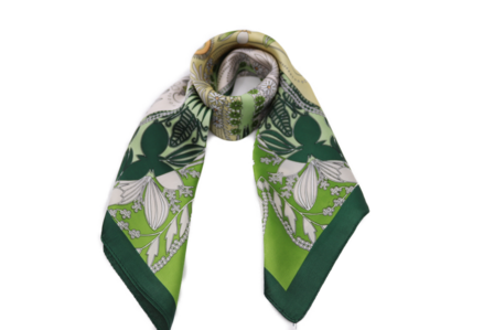 onkar zomer neckerchief sjaal clover satijn green