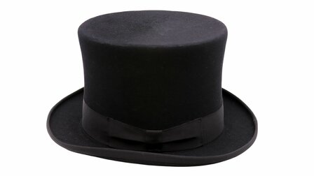 baldini hoge hoed haarvilt zwart 