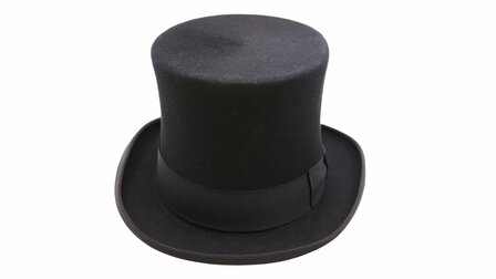 baldini hoge hoed haarvilt zwart 