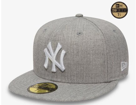 new era fitted baseball cap 59fifty new york yankees heather grey