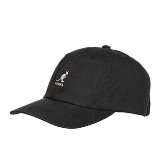 kangol baseball cap washed cotton black