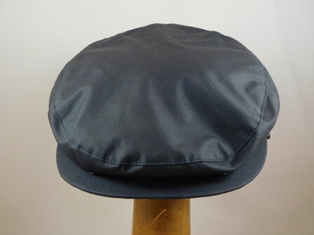 wigens vintage flat cap wax cotton navy