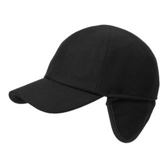 wigens baseball classic cap met oorklep wol black