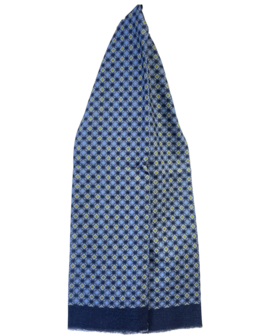 city sport sjaal wol rhombus blauw