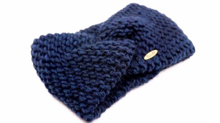 bronte haarband camille knitted wolmix navy