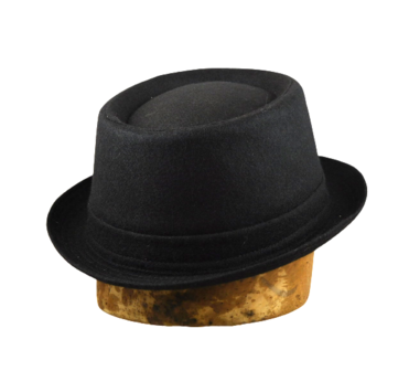 Jos van Dijck Pork Pie Wol Tweed Zwart