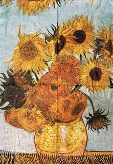 onkar painting sjaal wolmix zonnebloemen