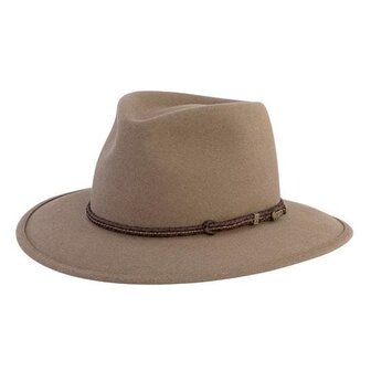 akubra traveller bran haarvilt taupe