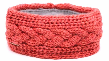seeberger haarband knitted acrylmix coral