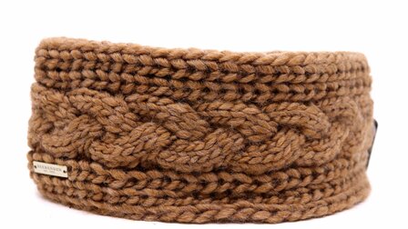 seeberger haarband knitted acrylmix nutmeg brown