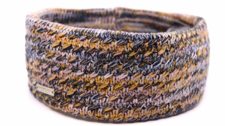 seeberger knitted hoofdband wolmix multi bronze