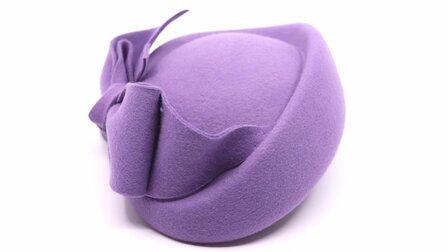 jos van dijck occassion fascinator pillbox bow woolfelt lilac