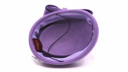 jos van dijck occassion fascinator pillbox bow woolfelt lilac