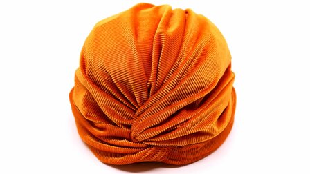 jos van dijck turban velvet orange