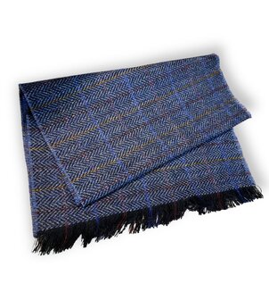 portaluri tweed sjaal lana herringbone rode gele streep
