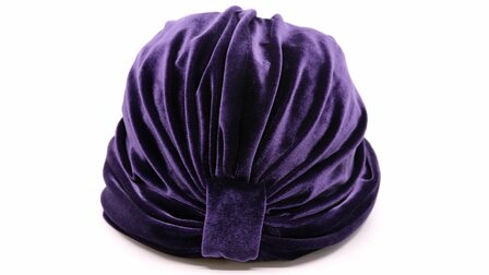 jos van dijck turban velvet dark violet