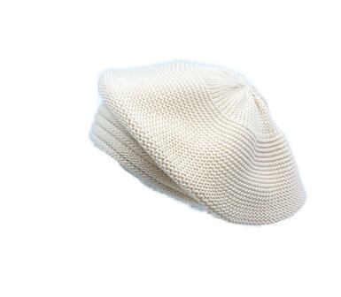 bedacht zomer baret knitted katoen ivory