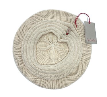 bedacht zomer baret knitted katoen ivory
