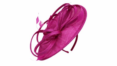 maddox occasion oval disc loops sinamay magenta