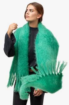 babymoh knitted sjaal snuggle mohair amazon green
