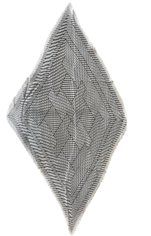 onkar neckerchief plisse satijn geometric taupe