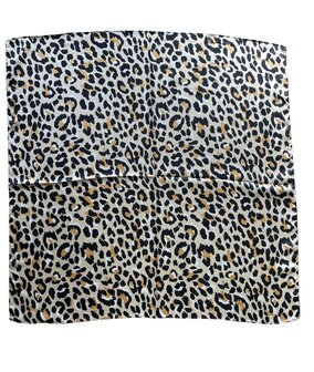 onkar zomer neckerchief sjaal satijn luipaard print