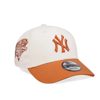 new era baseball cap 9forty new york yankees patch world series creme toffee