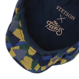 stetson x the feebles hatteras newsboy cap wool mix shapes navy green