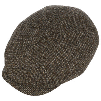 stetson newsboy cap hatteras virgin wool brown olive