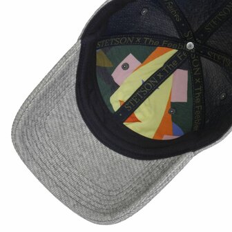 stetson x the feebles baseball cap jersey lichtgrijs