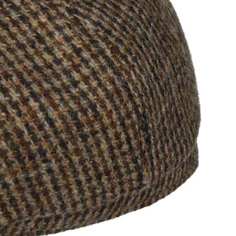 stetson newsboy cap hatteras harris tweed bruin groen