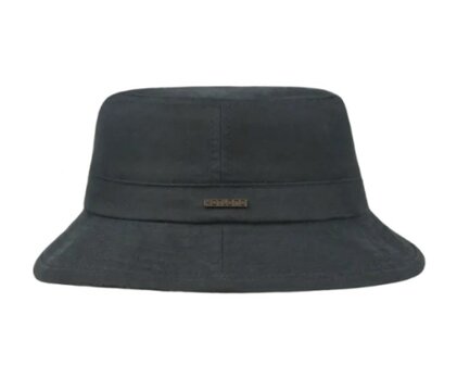 hatland bucket hat andale waxed cotton navy