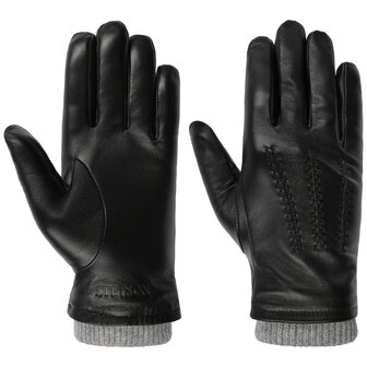 stetson handschoen conductive nappa leer black