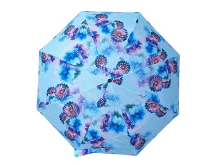 knirps paraplu t200 medium duomatic blooming blue