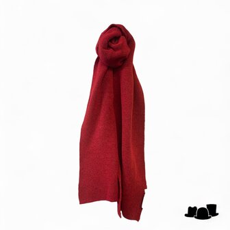 bedacht sjaal lize gebreid wolmix red