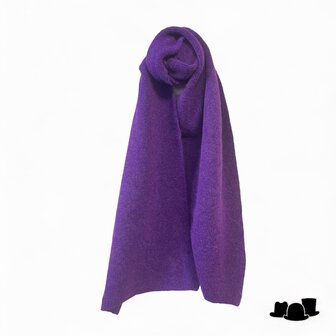 bedacht sjaal lize gebreid wolmix violet