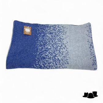 panizza knitted sjaal merino cashmere mix blue and grey