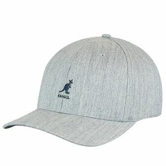 kangol baseball cap flexfit wool heather blue