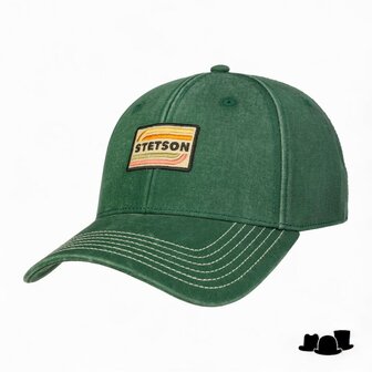 stetson cotton seventies baseball cap washed green