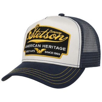 stetson trucker cap american heritage since 1865 blue
