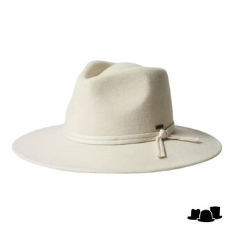 brixton joanna packable fedora wool off white