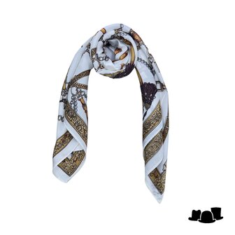 onkar neckerchief bedrukte sjaal pastel colours white 